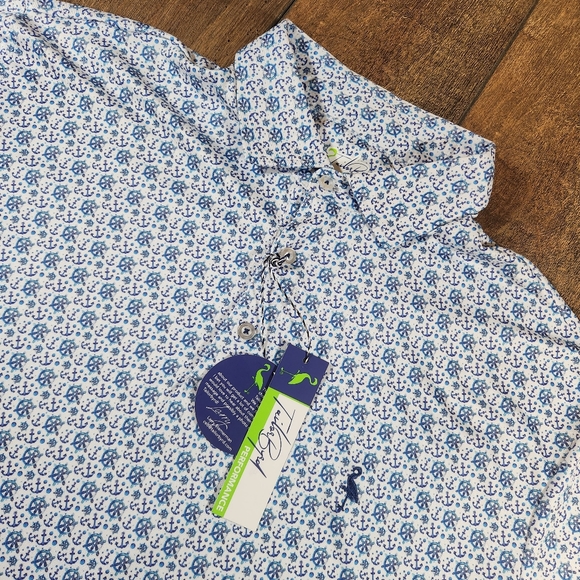 Tailorbyrd Performance Golf Polo Shirt Nautical Colorful Men's XL Wicking SPF 30 - Picture 2 of 10